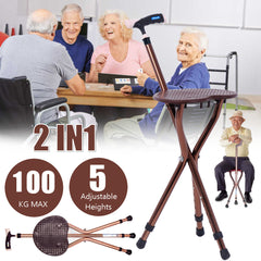 Easysist™ Alloy Walking Stick Stool